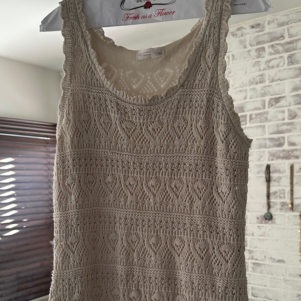 Lauren Conrad Cream Lace Midi Dress - Picture 2 of 5